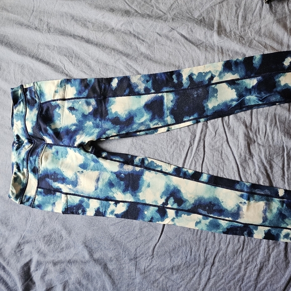 Colorful blue workout leggings - Picture 2 of 3